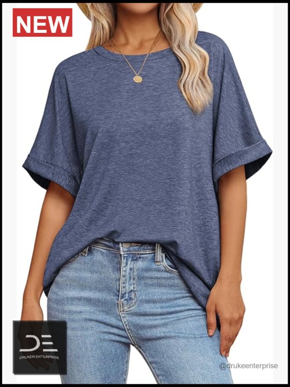 Oversized Loose Fit T-Shirt Crew Neck Short Sleeve Casual Workout Summer Top